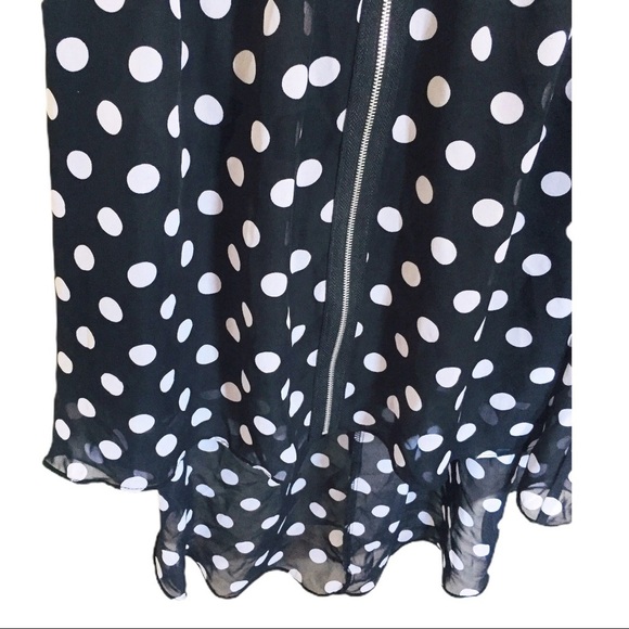 DISNEY D-SIGNED Polka Dot Hi-Lo Skirt With Elastic Waistband Black 14Y/Sz Small - Picture 5 of 8